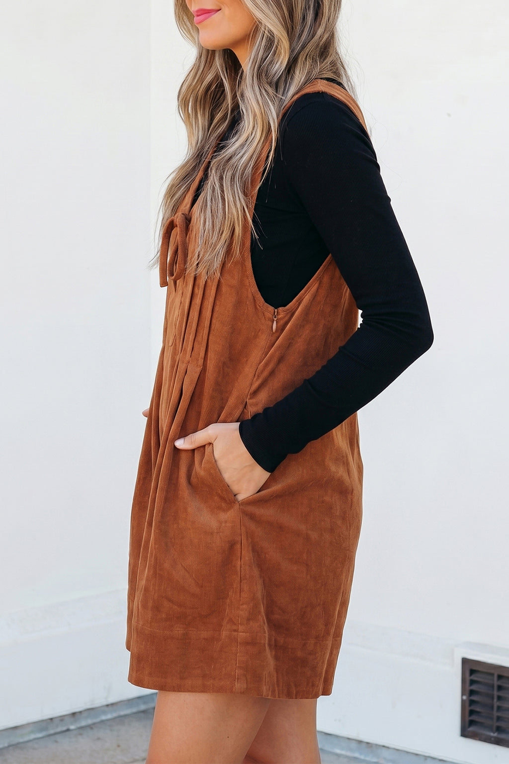 Fall For You Sleeveless Corduroy Romper