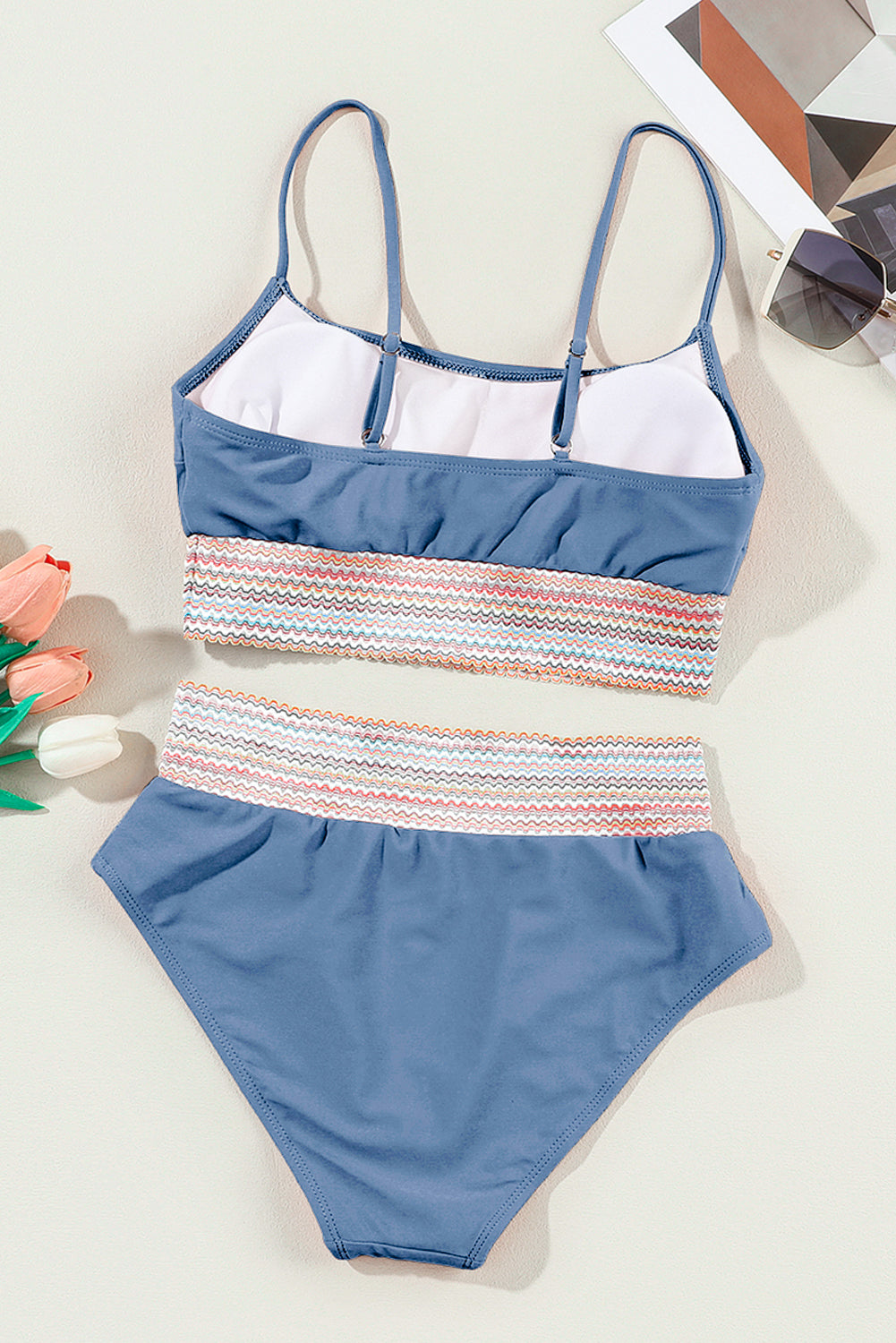Bae-cation Mode 2pcs High Waist Bikini Swimsuit