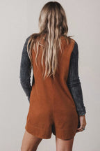Fall For You Sleeveless Corduroy Romper