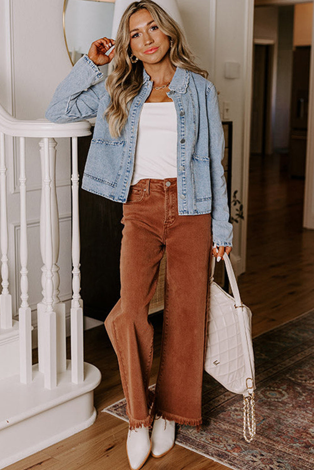 Small Town Button Up Denim Jacket