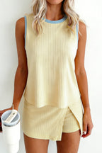 Girl Next Door Tank Split Skort 2pcs Set