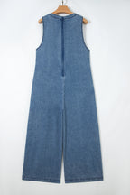 Wildflower Season Denim Wide Leg Jumpsuit