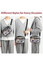Party All Night Clear Multi-Pocket Contrast Edge Detachable Strap Clear Shoulder Bag