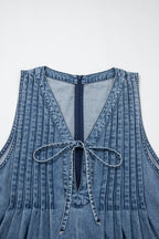 Wildflower Season Denim Wide Leg Jumpsuit