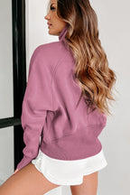 Active Era Rose Pink Collar Half Zip Up Pullover