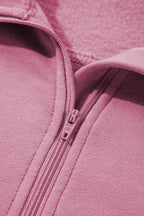 Active Era Rose Pink Collar Half Zip Up Pullover