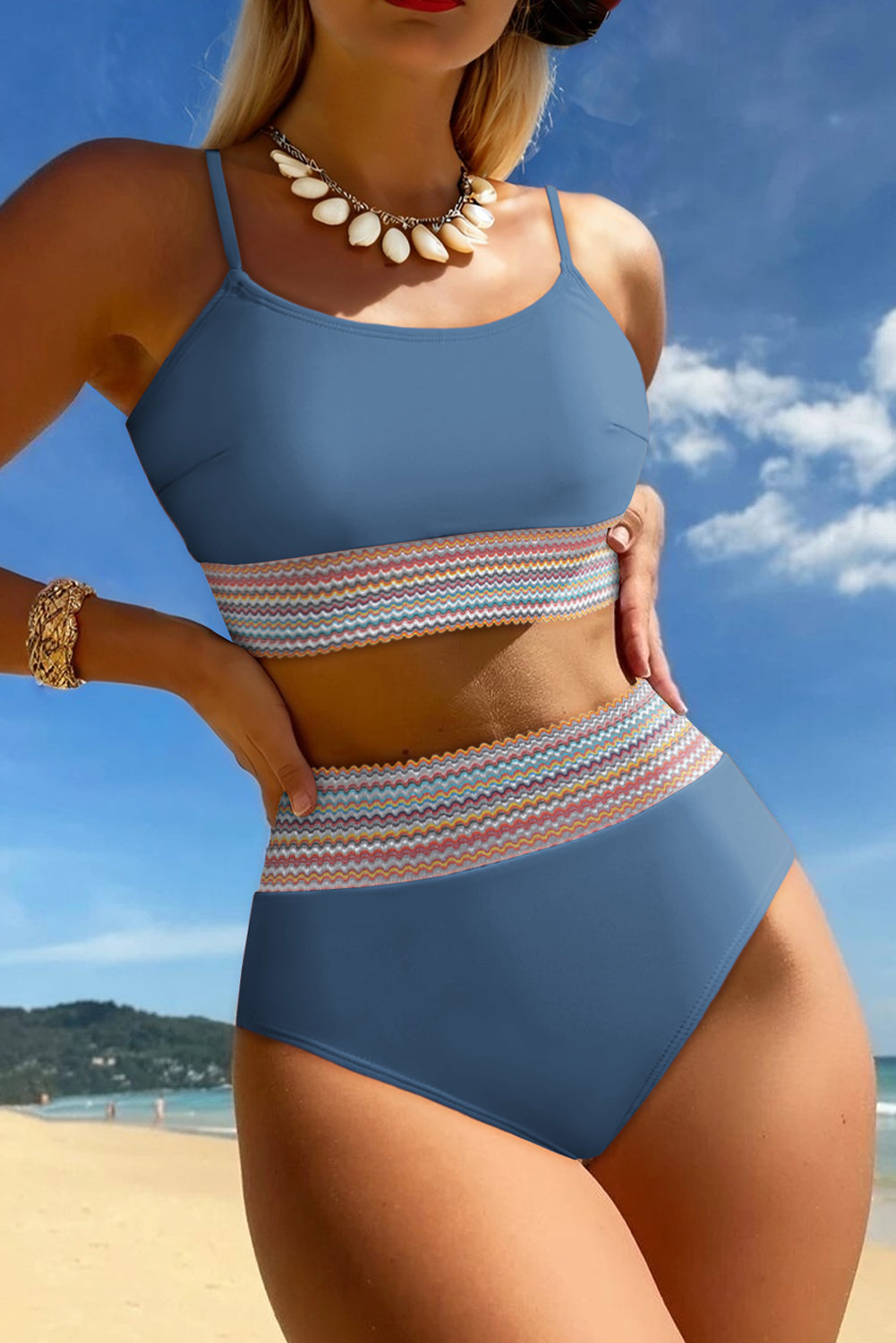 Bae-cation Mode 2pcs High Waist Bikini Swimsuit