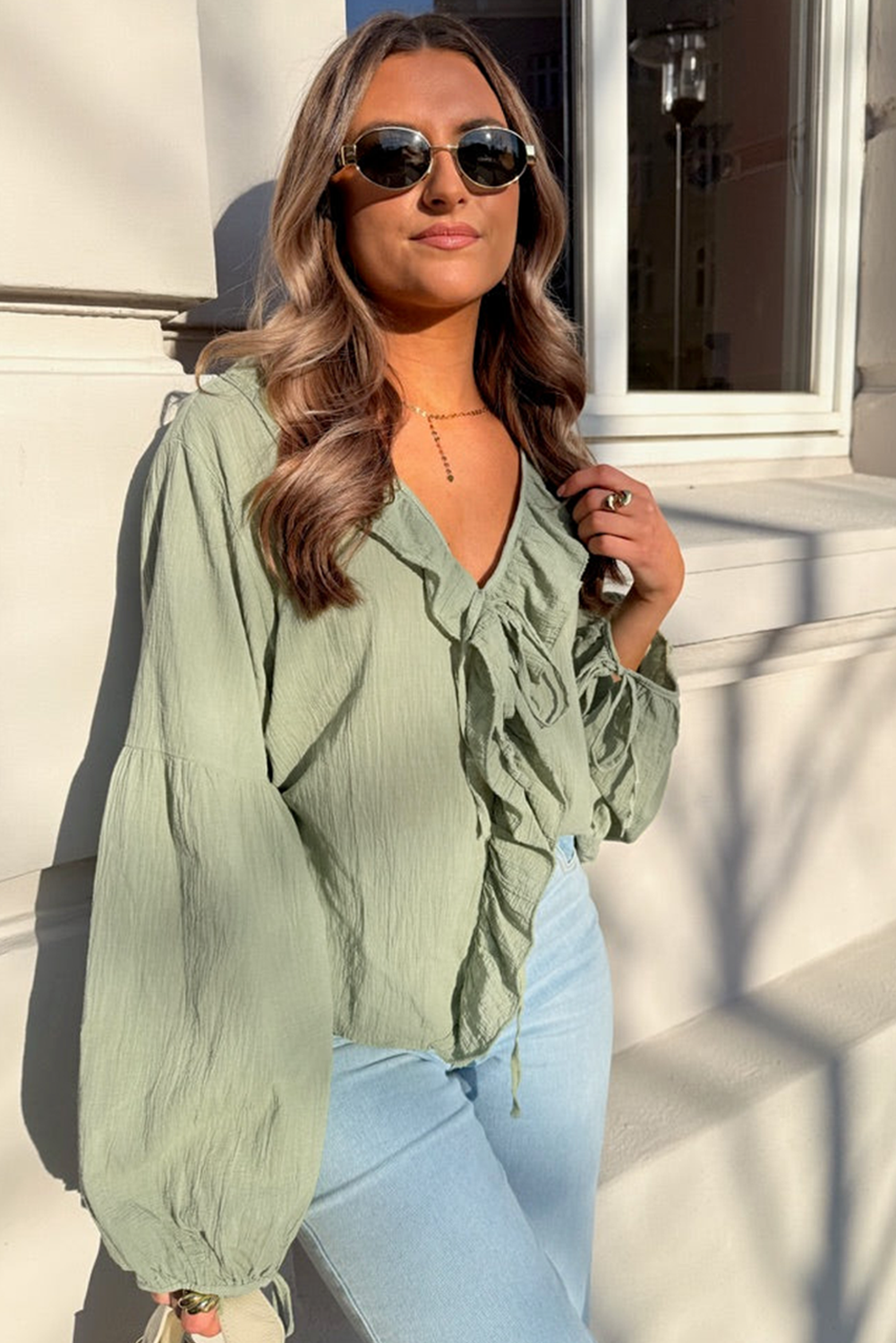 Meadow Mist Long Sleeve Blouse