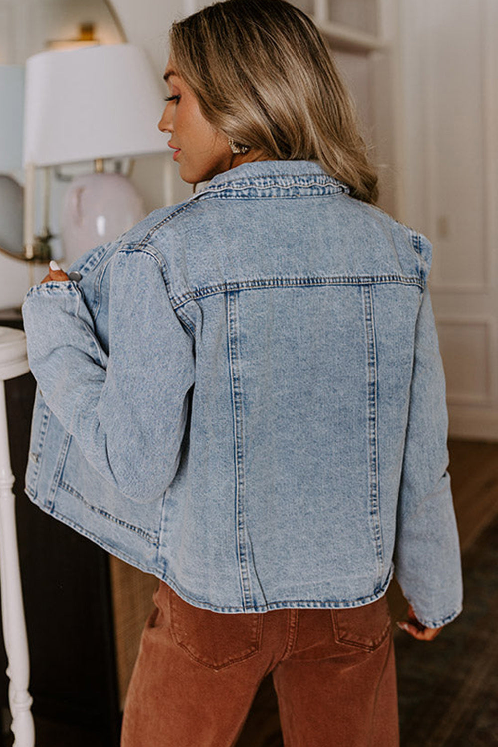 Small Town Button Up Denim Jacket