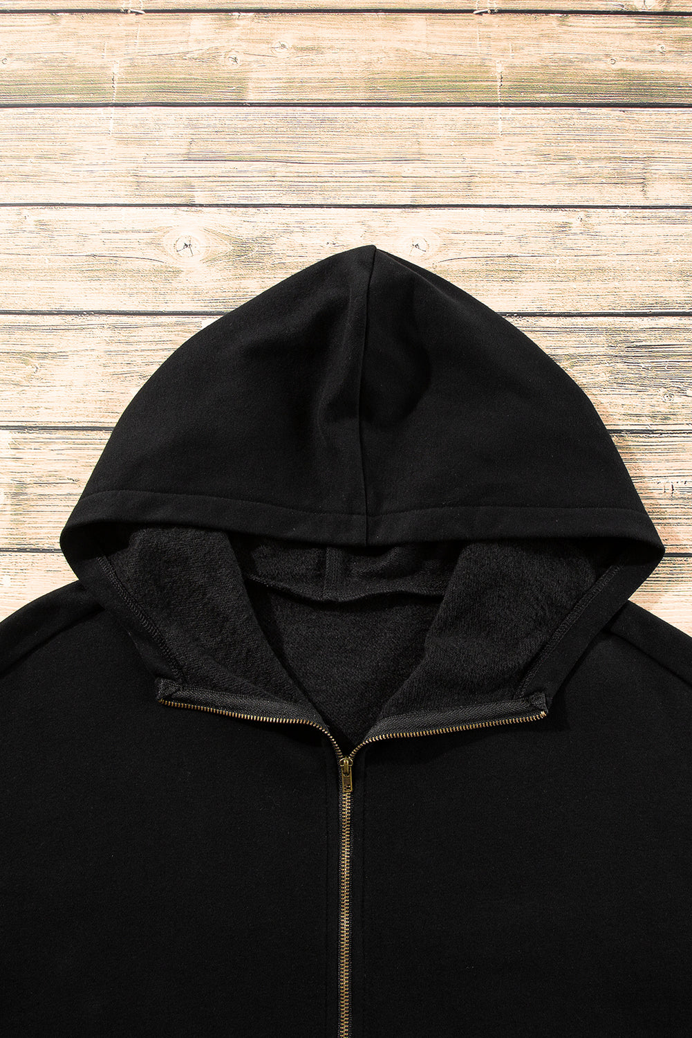 On The Go Black Oversized Half Zip up Hoodie