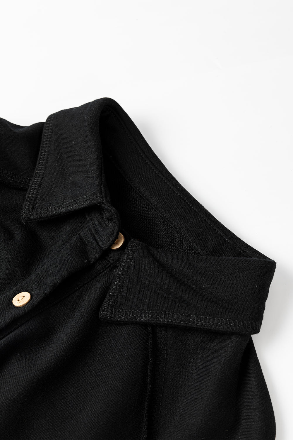 Back To Black Exposed Seam Pocket Loose Corduroy Shirt