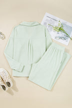 Daydreaming Pocketed Shirt and Pants Set