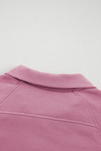 Active Era Rose Pink Collar Half Zip Up Pullover