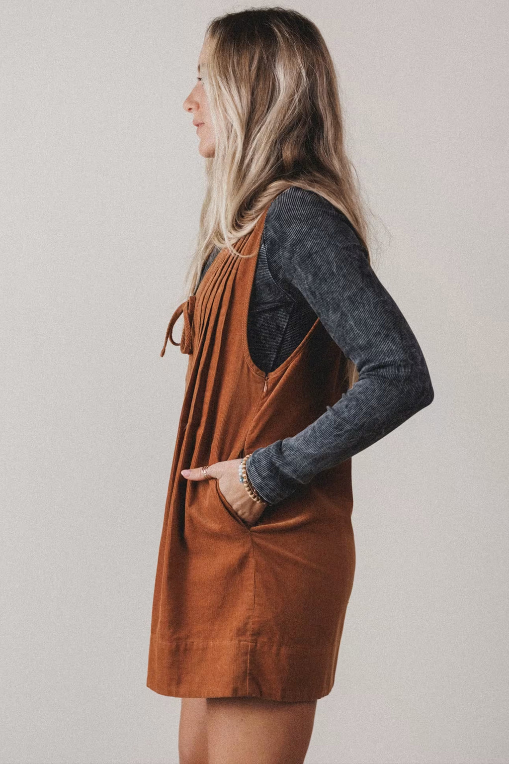 Fall For You Sleeveless Corduroy Romper