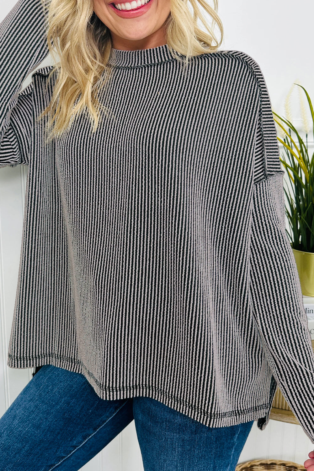 Under The Moon Long Sleeve Loose Top